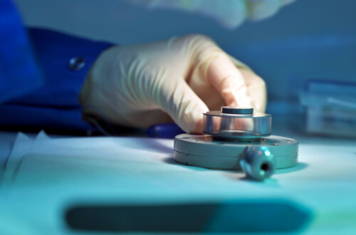 specialist working on brazed assembly